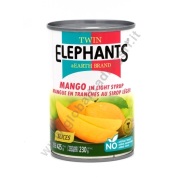 TWIN ELEPHANTS MANGO IN SYRUP - MANGO IN SCIROPPO 24x425g