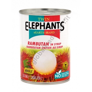 TWIN ELEPHANTS RAMBUTAN IN SYRUP - RAMBUTAN IN SCIROPPO 24x565g